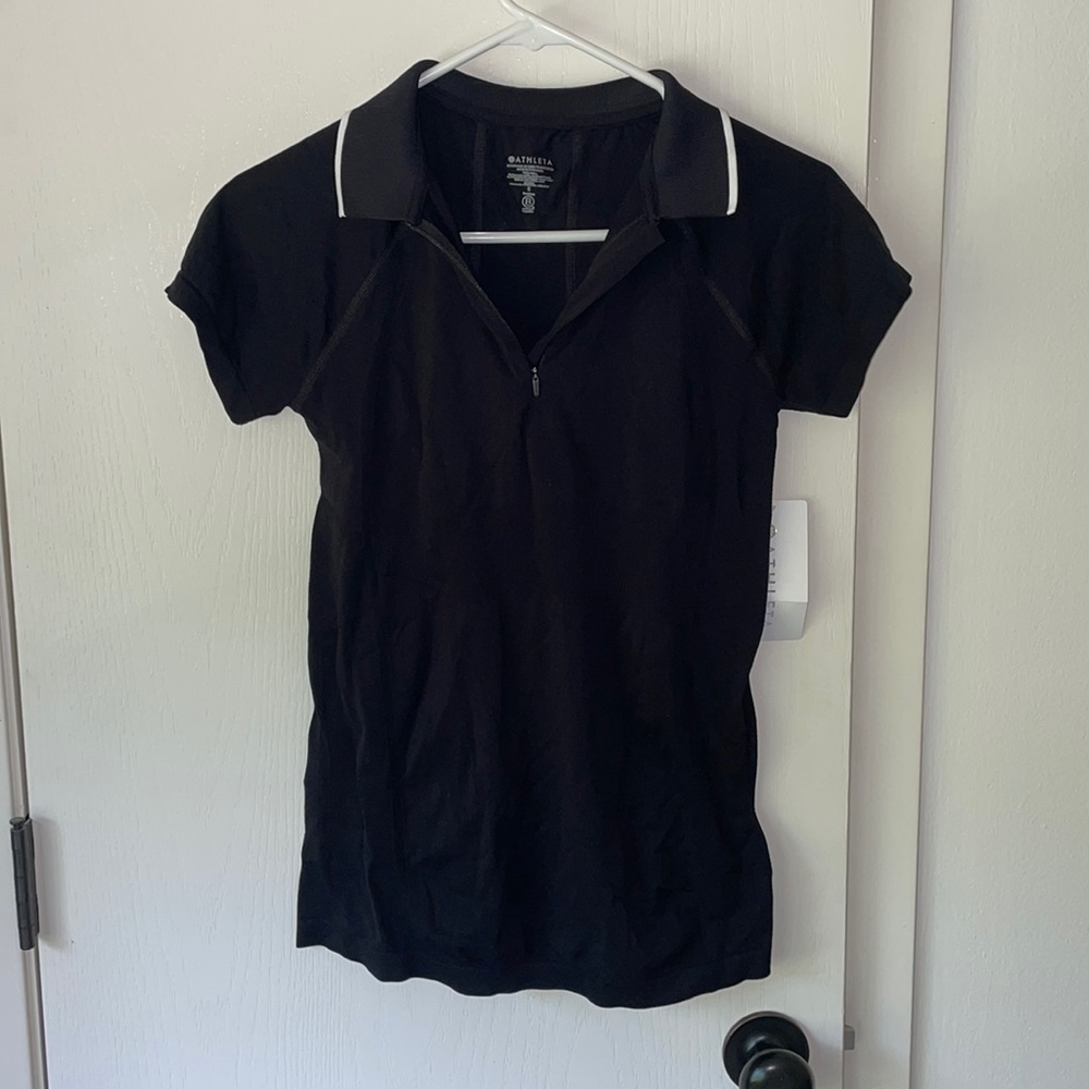 New with tags Athleta Momentum Polo Tee, size S